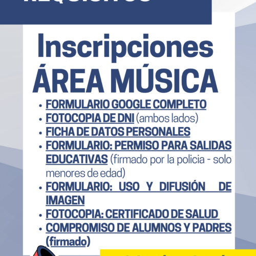 Requerimientos de inscripción.